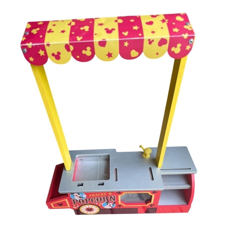 Melissa & Doug Disney Mickey Mouse Snacks & Popcorn Wooden Pretend Play Stand